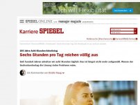 Bild zum Artikel: 100 Jahre Acht-Stunden-Arbeitstag: Sechs Stunden pro Tag reichen völlig aus