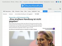 Bild zum Artikel: Deutschlandfunk | Interview | 'Eine strafbare Handlung ist nicht gegeben'