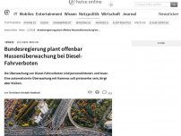 Bild zum Artikel: Bundesregierung plant offenbar Massenüberwachung bei Diesel-Fahrverboten