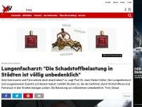 Bild zum Artikel: Diesel-Fahrverbote: Lungenfacharzt: 'Die Schadstoffbelastung in Städten ist völlig unbedenklich'