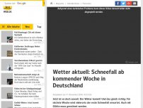Bild zum Artikel: Wetter aktuell: Der Winter naht! Schnee in Deutschland