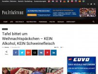 Bild zum Artikel: Tafel bittet um Weihnachtspäckchen – KEIN Alkohol, KEIN Schweinefleisch