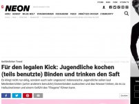 Bild zum Artikel: Gefährlicher Trend: Für den legalen Kick: Jugendliche kochen (teils benutzte) Binden und trinken den Saft