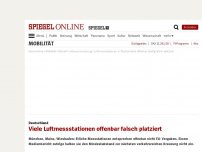 Bild zum Artikel: Deutschland: Viele Luftmessstationen offenbar falsch platziert