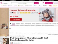 Bild zum Artikel: Migrationspakt-Petition wird im nächsten Jahr behandelt