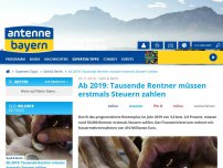 Bild zum Artikel: Ab 2019: Tausende Rentner müssen erstmals Steuern zahlen