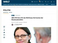 Bild zum Artikel: 280.700 Euro für den McKinsey-Vertrauten der Staatssekretärin