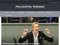 Bild zum Artikel: Parteispenden: So las Alice Weidel heute den Politikern der Altparteien die Leviten