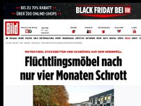 Bild zum Artikel: Schon Sperrmüll - Flüchtlingsmöbel nach nur vier Monaten Schrott