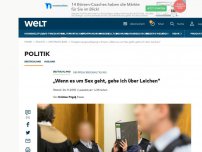 Bild zum Artikel: „Wenn es um Sex geht, gehe ich über Leichen“