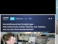 Bild zum Artikel: Herzstillstand bei Dreijähriger - Notrufzentrale erklärt Mutter am Telefon, wie sie das Kind wiederbelebt!