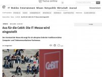 Bild zum Artikel: Aus für die Cebit: Die IT-Messe wird eingestellt