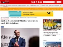 Bild zum Artikel: 'Das ist ehrlich' - Spahn: Renteneintrittsalter wird auch nach 2030 steigen