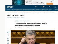 Bild zum Artikel: „Entsendung der deutschen Marine vor die Krim könnte Russlands Brutalität stoppen“