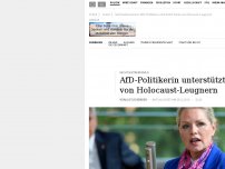 Bild zum Artikel: Rechtsextremismus: AfD-Politikerin unterstützt Verein von Holocaust-Leugnerin