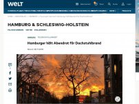 Bild zum Artikel: Hamburger hält Abendrot für Dachstuhlbrand