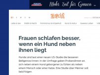 Bild zum Artikel: Frauen schlafen besser, wenn ein Hund neben ihnen liegt