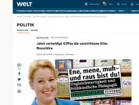 Bild zum Artikel: Jetzt verteidigt Giffey die umstrittene Kita-Broschüre