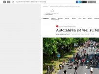 Bild zum Artikel: Folgekosten des Straßenverkehrs: Autofahren ist viel zu billig