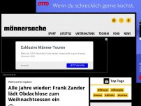 Bild zum Artikel: Alle Jahre wieder: Frank Zander lädt 3.000 Obdachlose zum Weihnachtsessen ein | Männersache