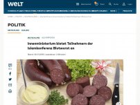 Bild zum Artikel: Innenministerium bietet Teilnehmern der Islamkonferenz Blutwurst an