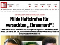 Bild zum Artikel: Versuchter „Ehrenmord“ - Haftstrafen für Ehemann und Bruder