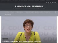 Bild zum Artikel: Kramp-Karrenbauer will „Wertesystem“ Merkels zum „Standard überall in der Welt“ machen