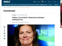 Bild zum Artikel: Frühere „Formel Eins“-Moderatorin Stefanie Tücking ist tot