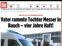 Bild zum Artikel: Er nahm an, sie ging fremd - Vater rammte Tochter Messer in Bauch – 4 Jahre Haft!