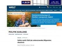 Bild zum Artikel: Italien senkt Zahl der ankommenden Migranten drastisch