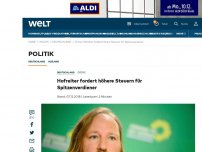 Bild zum Artikel: Hofreiter fordert höhere Steuern für Spitzenverdiener