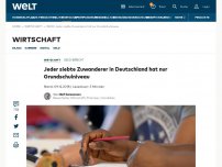 Bild zum Artikel: Jeder siebte Zuwanderer in Deutschland hat nur Grundschulniveau