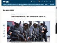 Bild zum Artikel: SEK stürmt Wohnung – 88-Jährige bietet Kaffee an