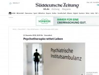 Bild zum Artikel: Gesundheit: Psychotherapie rettet Leben