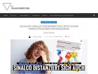 Bild zum Artikel: Colagate: Sinalco distanziert sich jetzt schon vorsichtshalber von Rassismus!