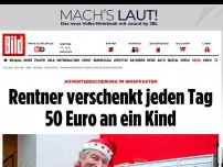 Bild zum Artikel: bescherung im Briefkasten - Rentner verschenkt jeden Tag 50 Euro an ein Kind