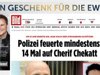 Bild zum Artikel: Straßburg-Schütze „neutralisiert“ - Polizei schoss mindestens 14 Mal auf Cheriff Chekatt