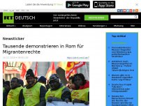 Bild zum Artikel: Tausende demonstrieren in Rom für Migrantenrechte