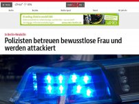 Bild zum Artikel: Polizisten betreuen bewusstlose Frau und werden attackiert