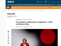 Bild zum Artikel: Auf Grußkarte „Weihnachten“ weggelassen – Kritik an Widmann-Mauz