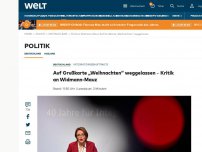 Bild zum Artikel: Auf Grußkarte „Weihnachten“ weggelassen – Kritik an Widmann-Mauz