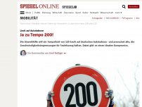 Bild zum Artikel: Limit auf Autobahnen: Ja zu Tempo 200!