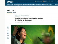 Bild zum Artikel: Baerbock fordert schnellere Abschiebung krimineller Asylbewerber