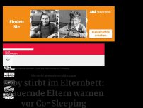 Bild zum Artikel: Baby stirbt im Elternbett: Trauernde Eltern warnen vor Co-Sleeping