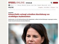 Bild zum Artikel: Asylpolitik: Grünen-Chefin verlangt schnellere Abschiebung von straffälligen Asylbewerbern