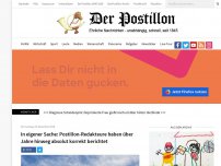 Bild zum Artikel: In eigener Sache: Postillon-Redakteure haben über Jahre hinweg absolut korrekt berichtet