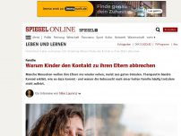 Bild zum Artikel: Familie: Warum Kinder den Kontakt zu ihren Eltern abbrechen