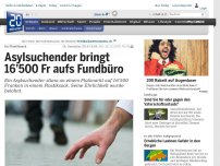 Bild zum Artikel: Im Plastiksack: Asylsuchender bringt 16'500 Fr aufs Fundbüro