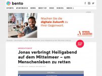 Bild zum Artikel: Jonas verbringt Heiligabend auf dem Mittelmeer – um Menschenleben zu retten
