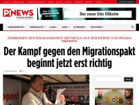 Bild zum Artikel: Zerreissen des ideologischen Giftmülls auf der Bühne von Pegida Dresden  Der Kampf gegen den Migrationspakt beginnt erst jetzt